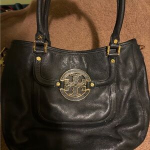 Tory Burch Black Leather hobo Handbag
